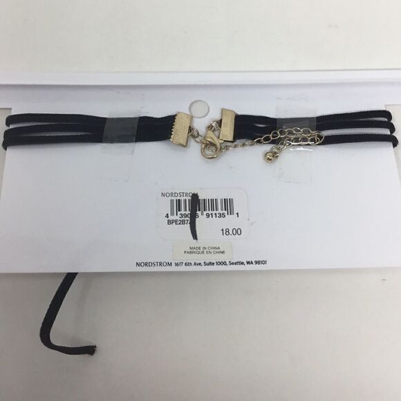 BP. Triple Layer Velvet Bow Choker (E2) - Picture 3 of 3